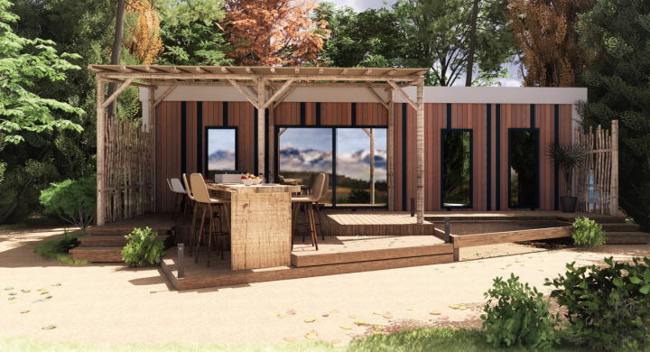 Extérieur mobil-home Otello Clim camping Signol 3