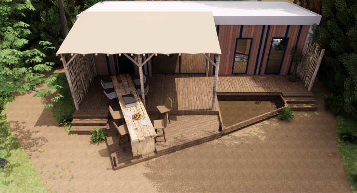 Extérieur mobil-home Otello Clim camping Signol 5