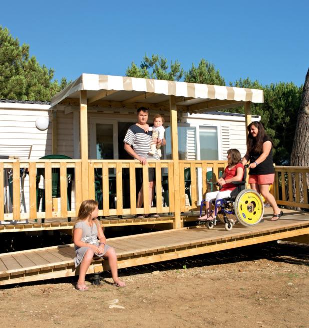 Mobil-home Personnes à Mobilité Réduite camping Les Peupliers