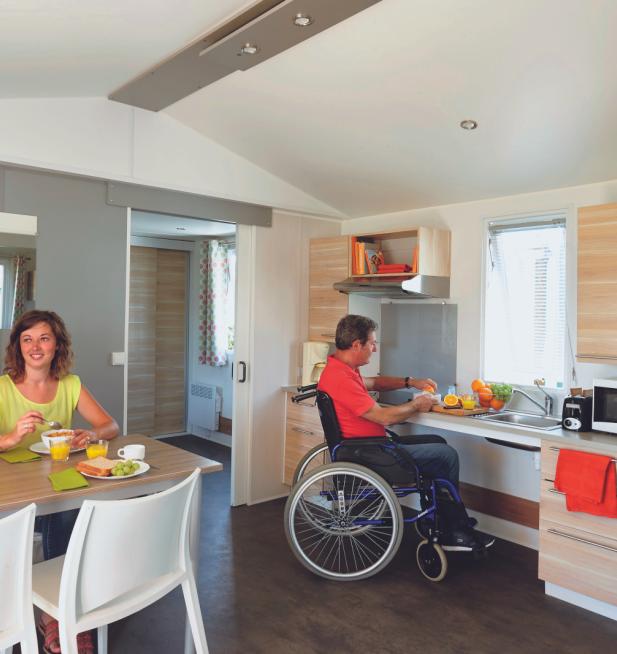 Mobil-home Personnes à Mobilité Réduite camping Les Peupliers