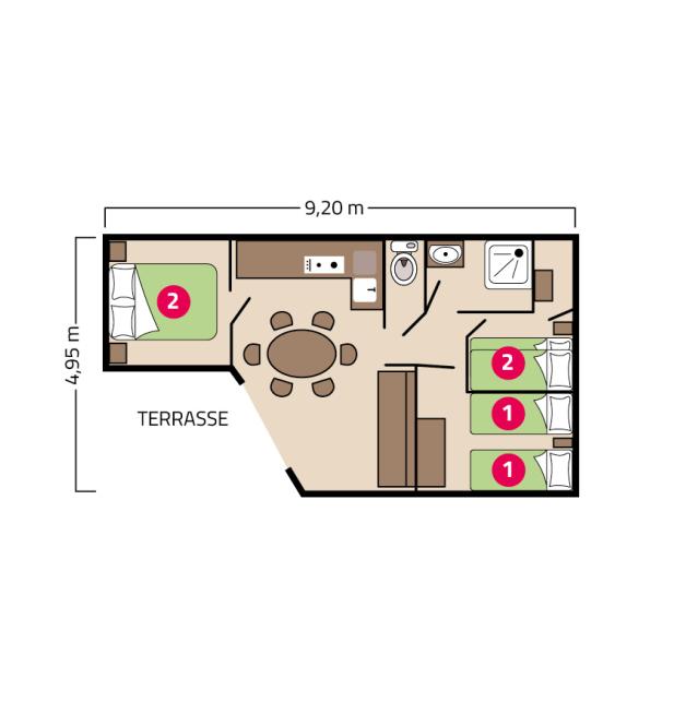 Plan chalet Grand Large camping Signol