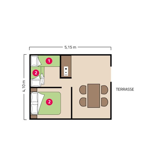 Plan mobil-home Tithome camping La Corniche