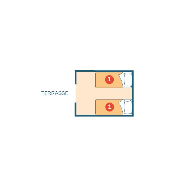 Plan cabadienne camping Les Chalands Fleuris