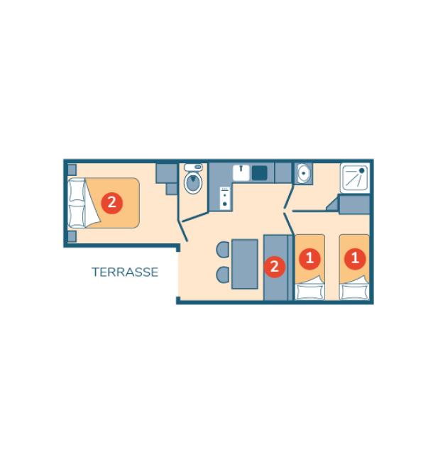 Plan mobil-home Loggia camping Signol
