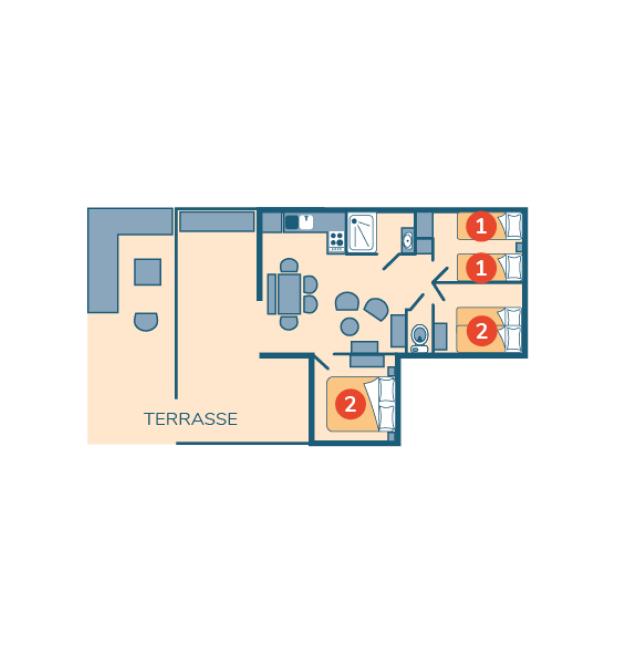 Plan Dunéa Lodge camping Le Petit Rocher