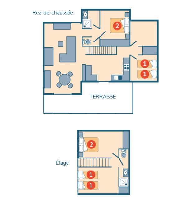 Plan Maison camping Le Petit Rocher