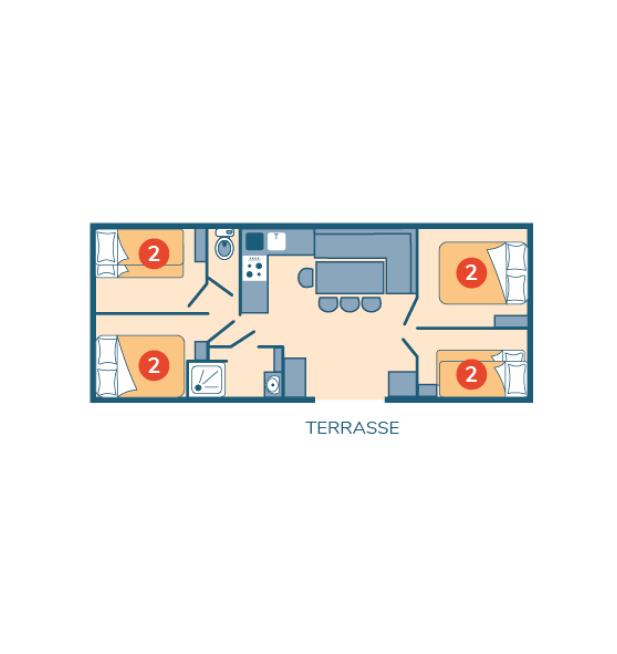 Plan mobil-home Génération camping Park er Lann