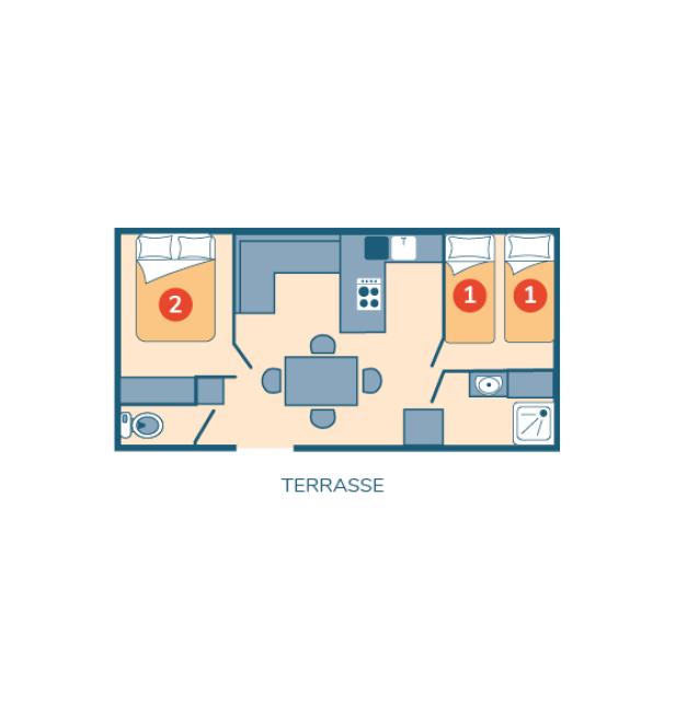 Plan Mobil-home Atlantique camping La Corniche