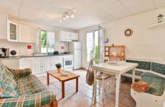 Cuisine appartement Camping Le Petit Rocher en Vendée