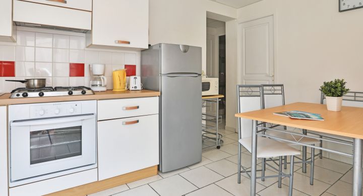 Cuisine appartement Camping Le Petit Rocher en Vendée