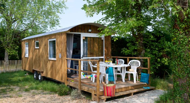 Roulotte camping La Mignardière Châteaux de la Loire