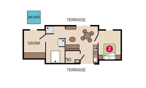 Plan chalet Prestige camping La Mignardière