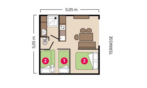 Plan mobil-home Palma camping La Corniche