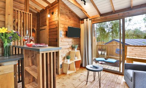 Cocoon Lodge 4 personnes camping Le Petit Rocher
