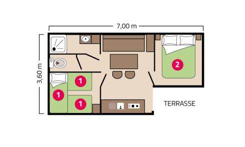 Mobil-home Loggia camping Park er Lann