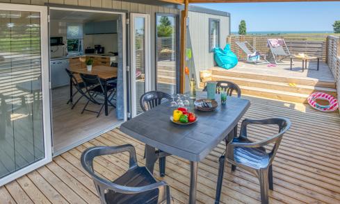 Mobil-home Famille vue mer camping Les Peupliers